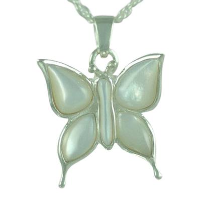 Butterfly Pearl Cremation Jewelry